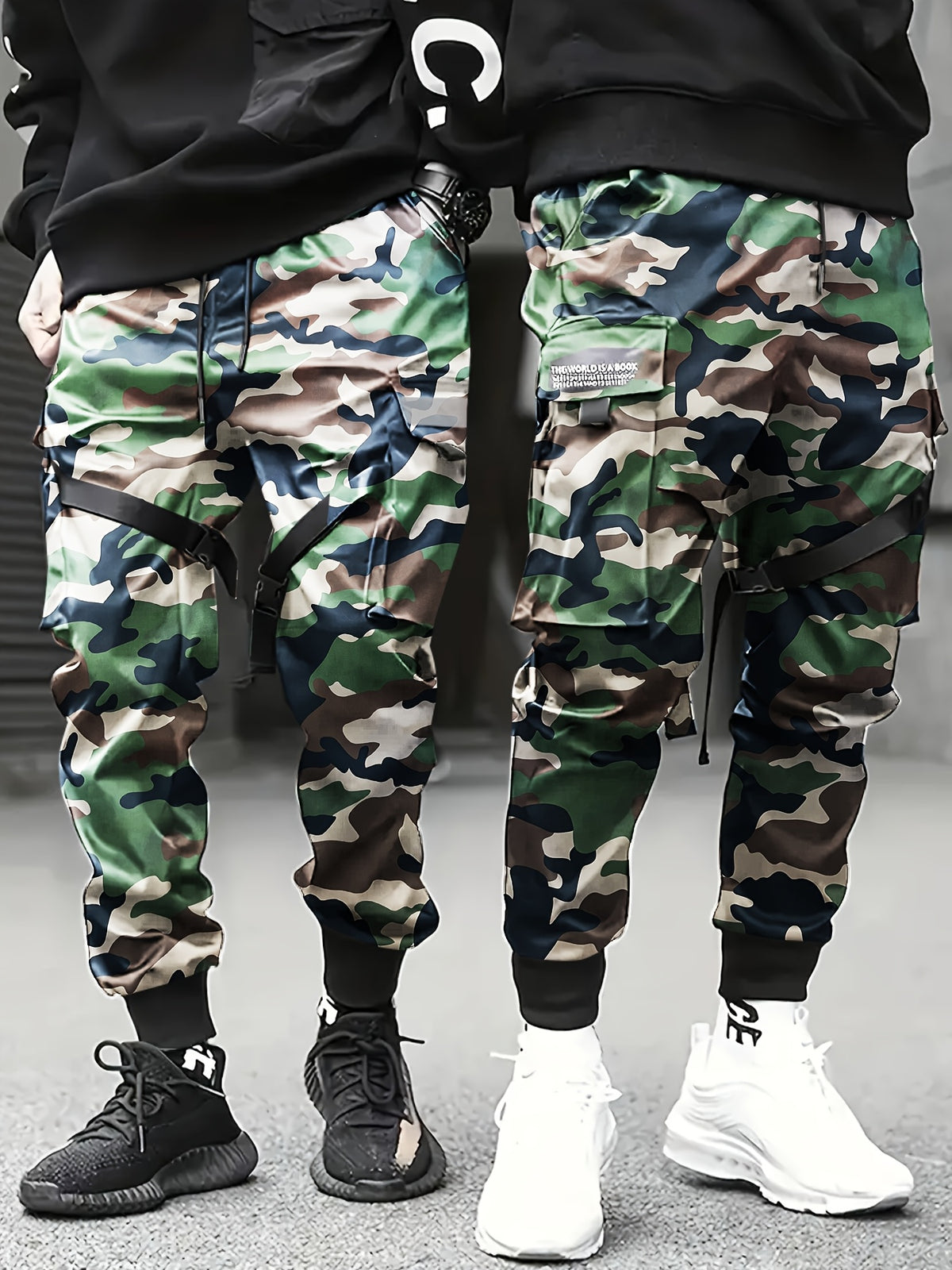 Pantalon Cargo Camouflage Homme – Pantalon de Rue Ample Multi-Poches