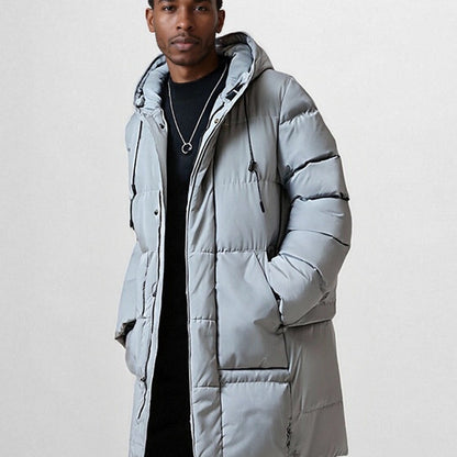 Men’s Hooded Puffer Jacket – Thick Warm Outdoor Coat