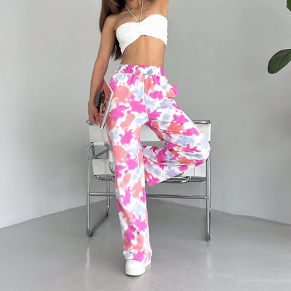 Pantalon droit décontracté Loom & Soul pour femme – Pantalon ample en coton avec micro-élasticité et coupe décontractée