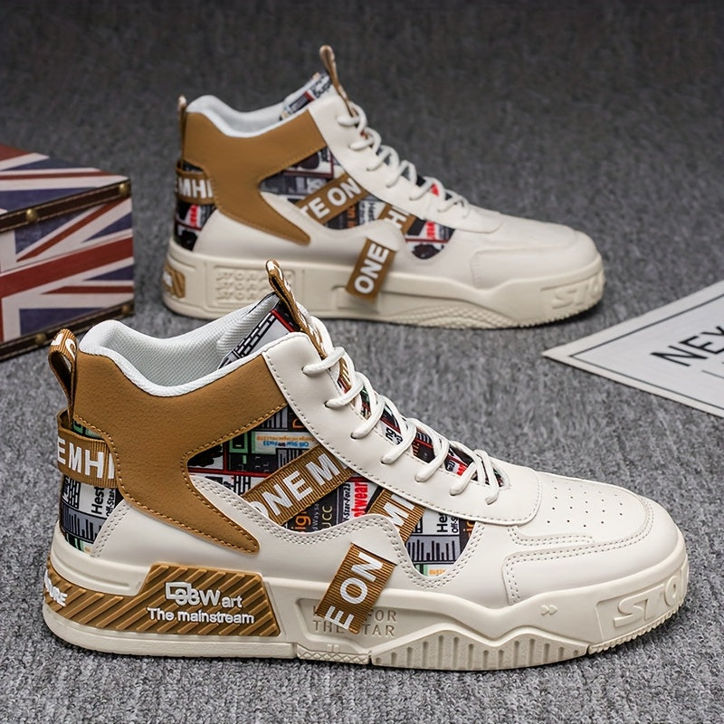 Baskets montantes de skateboard pour homme – Sneakers de ville tendance et décontractées