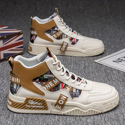 Baskets montantes de skateboard pour homme – Sneakers de ville tendance et décontractées