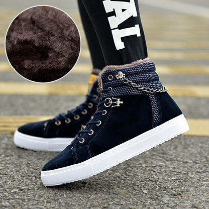 Baskets montantes en daim doublées polaire Loom & Soul™ pour homme – Chaussures décontractées et chaudes