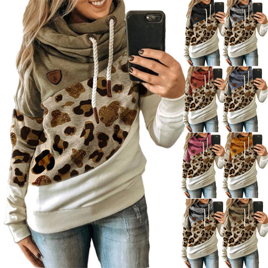 Women’s Printed Hooded Fleece Sweatshirt – Loose Urban Casual Fit