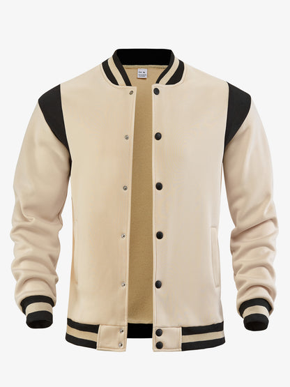 Cardigan Aviateur Doublé Polaire Homme – Col Montant Patchwork