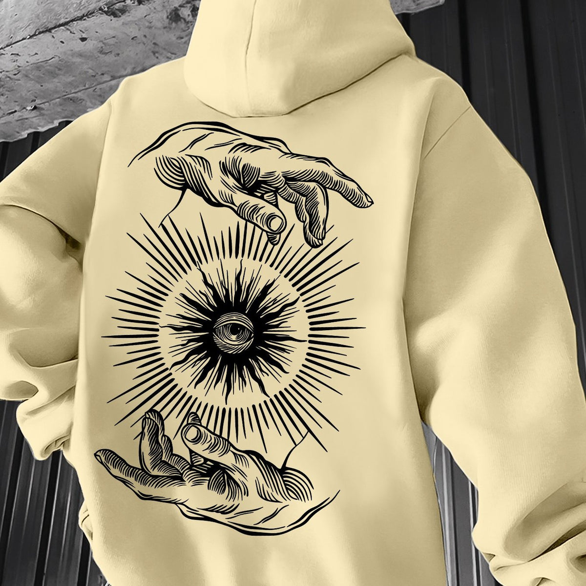 Pull à capuche léger pour homme – Graphisme minimaliste, idéal pour le printemps