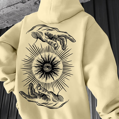 Pull à capuche léger pour homme – Graphisme minimaliste, idéal pour le printemps