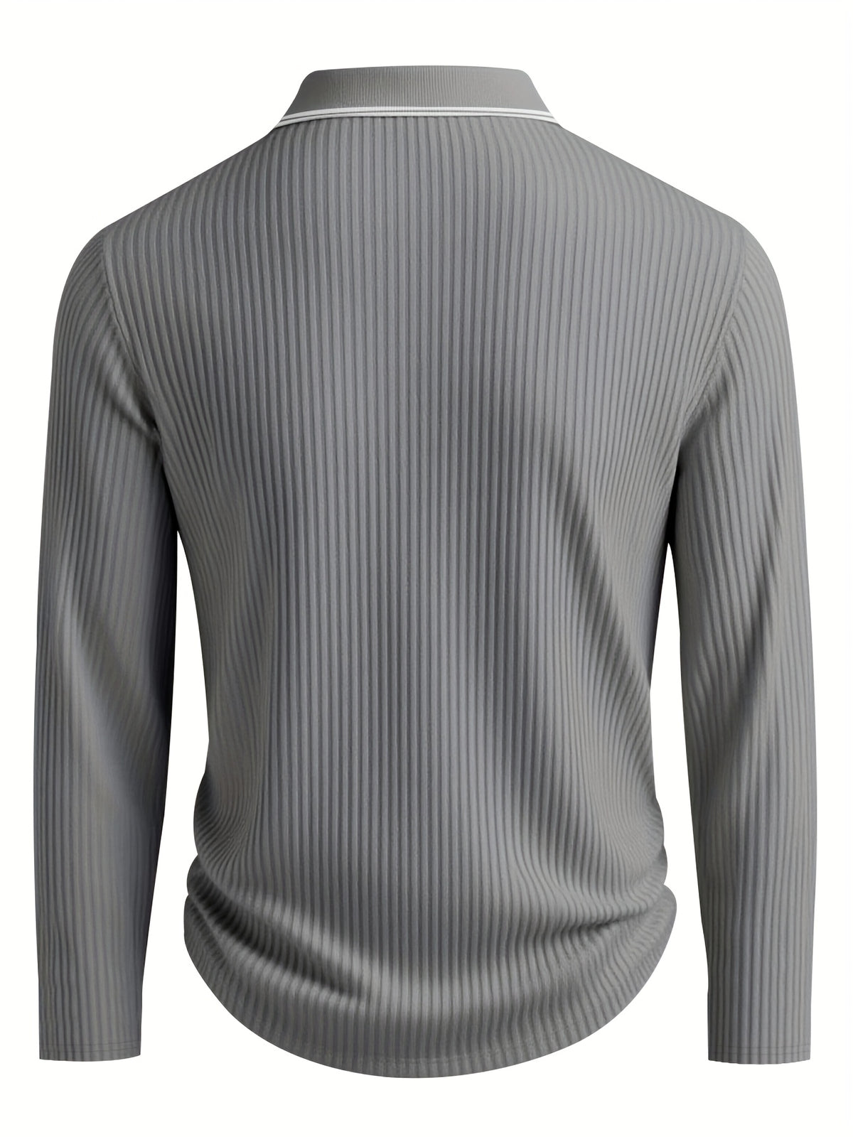 Polo à rayures homme – Haut décontracté à manches longues coupe décontractée
