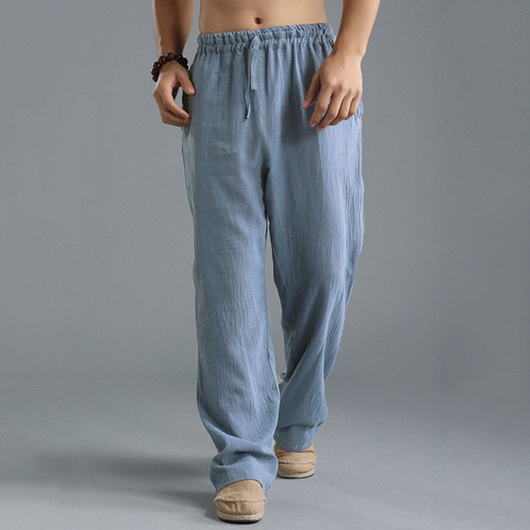 Men’s Breathable Linen Pants – Loose Fit Casual Sports Trousers
