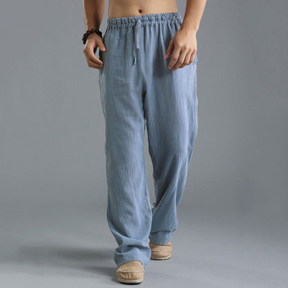 Men’s Breathable Linen Pants – Loose Fit Casual Sports Trousers