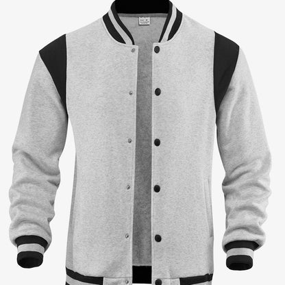 Cardigan Aviateur Doublé Polaire Homme – Col Montant Patchwork