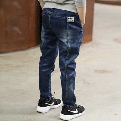 Loom & Soul Boys’ Denim Trousers – Letter Print Kids’ Jeans with Comfortable Fit and Durable FabricLoom & Soul Boys’ Denim Trousers – Letter Print Kids’ Jeans with Comfortable Fit and Durable Fabric