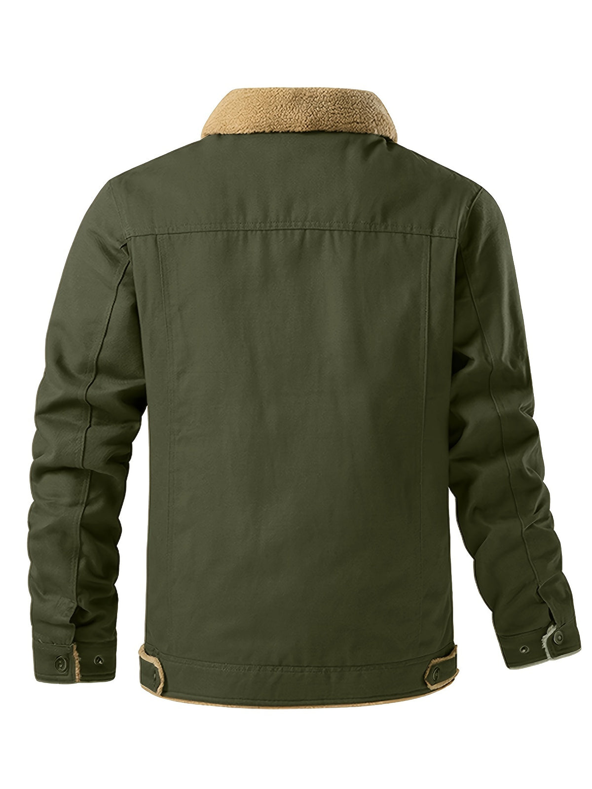 Men’s Fleece-Lined Workwear Jacket – Sherpa Collar Coat