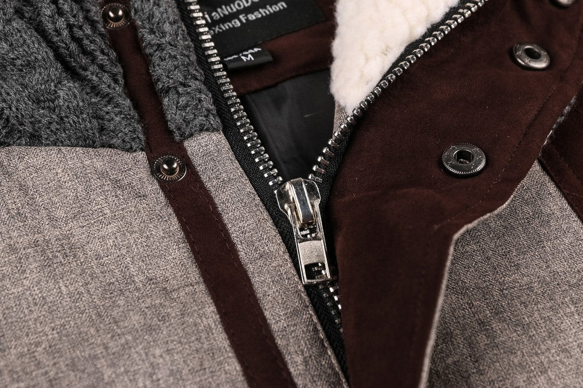 Cardigan zippé d'hiver 3D Loom & Soul pour homme – Manteau épais