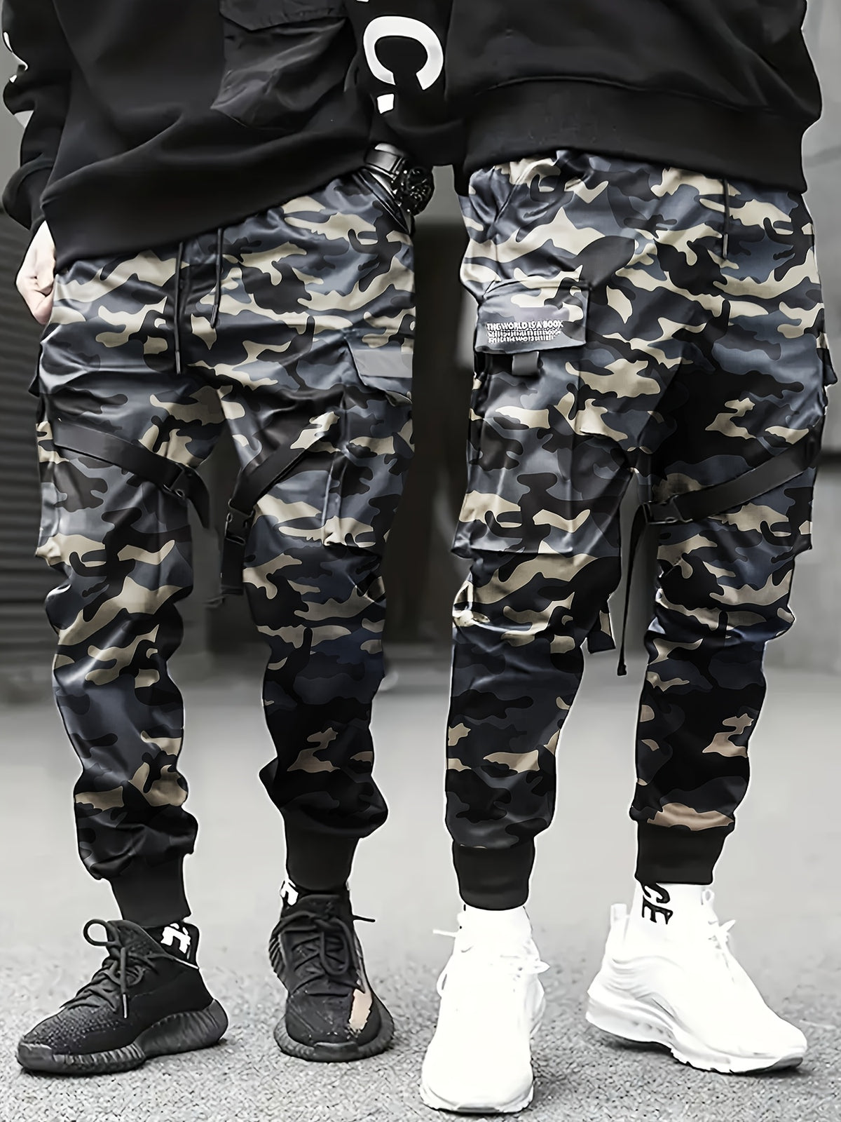 Pantalon Cargo Camouflage Homme – Pantalon de Rue Ample Multi-Poches
