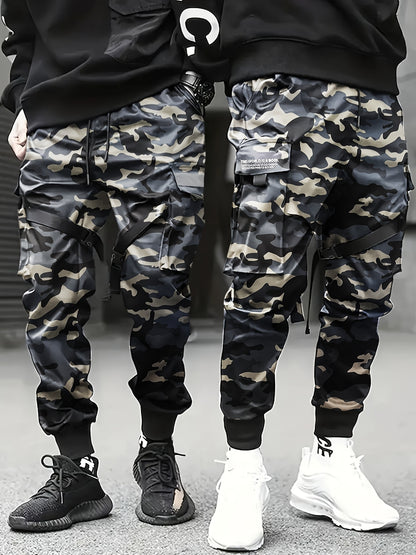 Pantalon Cargo Camouflage Homme – Pantalon de Rue Ample Multi-Poches