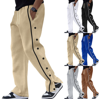 Pantalon décontracté de sport pour homme – Coupe droite ample, pantalon quotidien