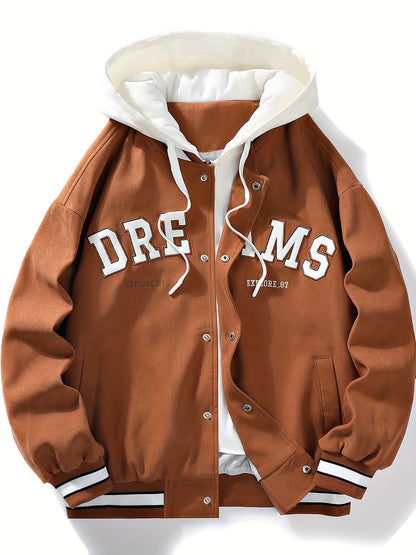 Chaqueta con capucha "DREAMS" para hombre de Loom & Soul – Abrigo holgado estilo streetwear