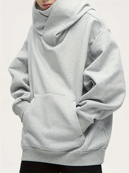 Men’s Oversized Plush Hoodie – High Street Ninja Style Pullover