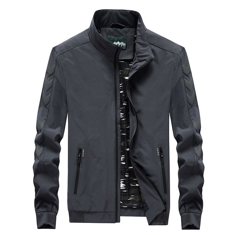 Veste décontractée en nylon pour homme Loom & Soul – Coupe-vent léger à fermeture éclair pour le quotidien