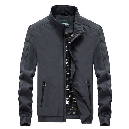 Veste décontractée en nylon pour homme Loom & Soul – Coupe-vent léger à fermeture éclair pour le quotidien