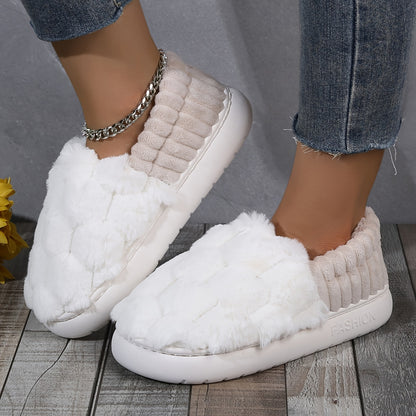 Pantoufles doublées de luxe pour femme – Confort intérieur et extérieur facile à enfiler