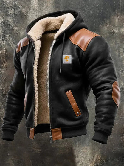 Veste à capuche unisexe doublée polaire – Impression numérique coupe ample