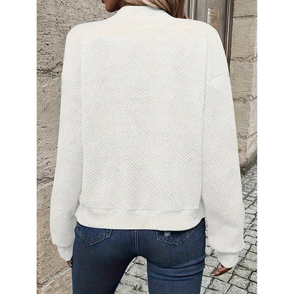 Blouson bombardier texturé Loom & Soul pour femme – Manteau mode d'automne zippé à col montant | Vêtement d'extérieur décontracté léger et chic