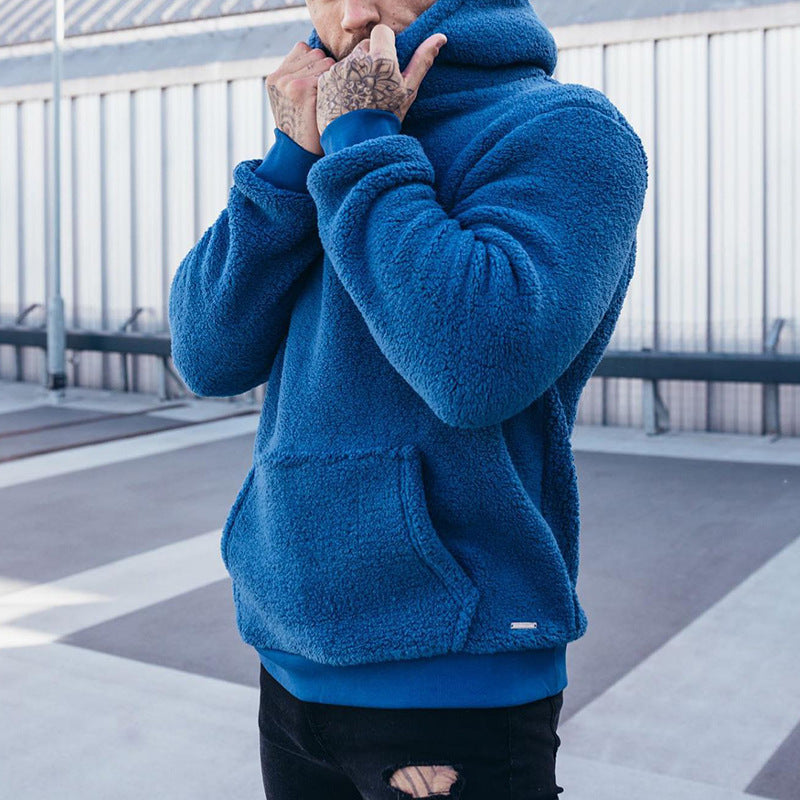 Loom & Soul™ Men’s Plush Hoodie – Soft Cotton Long-Sleeve Pullover with Kangaroo Pocket