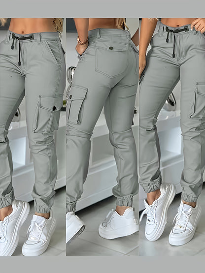 Pantalon Cargo Taille Haute Femme – Pantalon de Travail Élégant Toutes Saisons