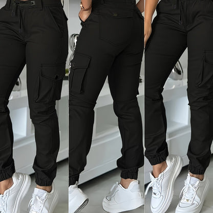 Pantalon Cargo Taille Haute Femme – Pantalon de Travail Élégant Toutes Saisons