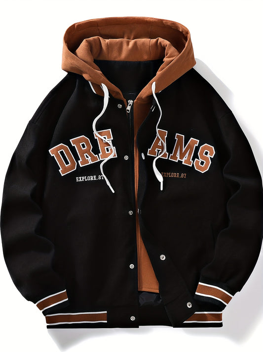Chaqueta con capucha "DREAMS" para hombre de Loom & Soul – Abrigo holgado estilo streetwear