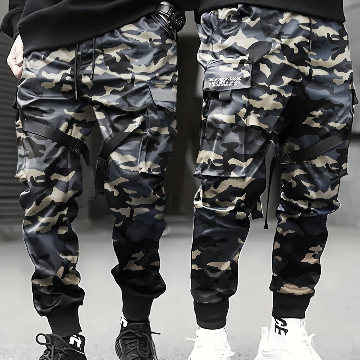 Pantalon Cargo Camouflage Homme – Pantalon de Rue Ample Multi-Poches
