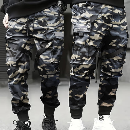 Pantalon Cargo Camouflage Homme – Pantalon de Rue Ample Multi-Poches