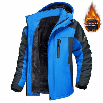 Manteau en molleton mi-long pour homme – Vêtement d'extérieur décontracté épais pour l'hiver