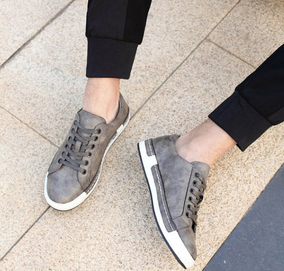 Chaussures homme artisanales Loom & Soul – Baskets basses à lacets, talon plat, semelle antidérapante en caoutchouc, intérieur en PU et semelle intérieure amortie