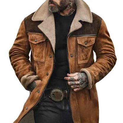Blouson utilitaire color-block homme – Manteau en mélange de coton multi-poches