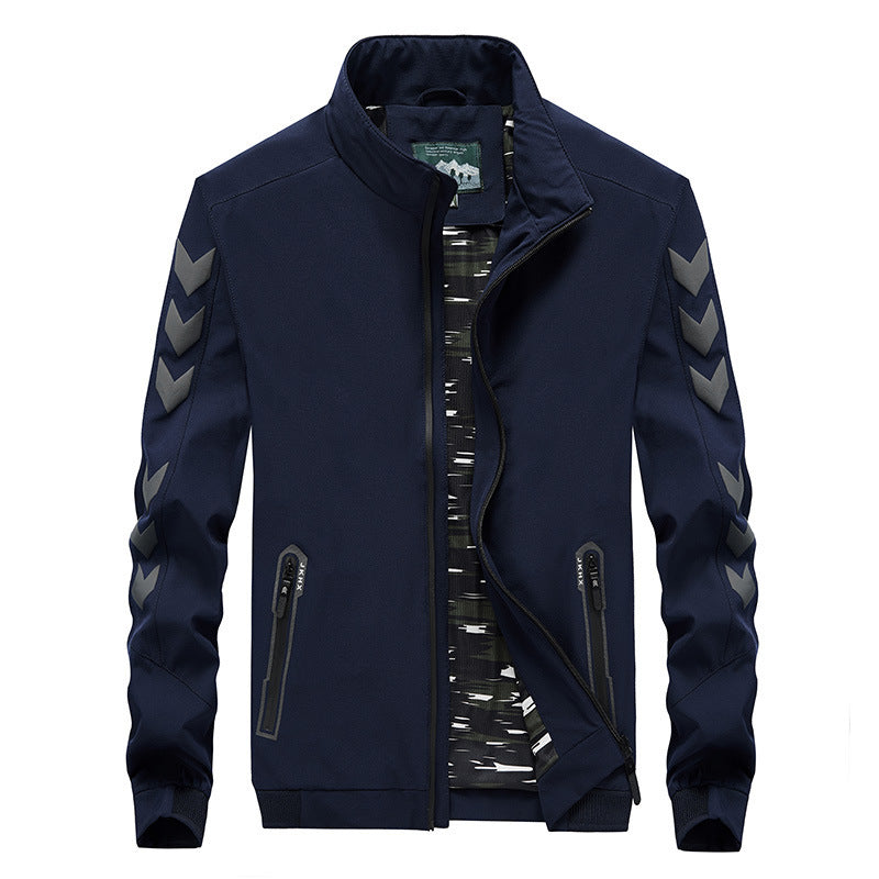 Veste décontractée en nylon pour homme Loom & Soul – Coupe-vent léger à fermeture éclair pour le quotidien