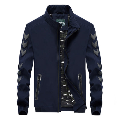 Veste décontractée en nylon pour homme Loom & Soul – Coupe-vent léger à fermeture éclair pour le quotidien