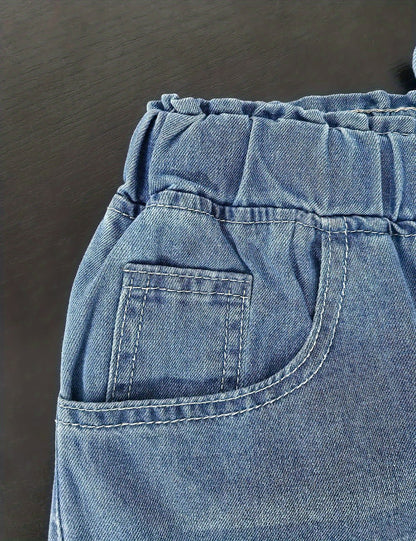 Jean large taille haute pour femme – Denim stretch avec cordon de serrage 2025