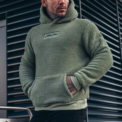Loom & Soul™ Men’s Plush Hoodie – Soft Cotton Long-Sleeve Pullover with Kangaroo Pocket
