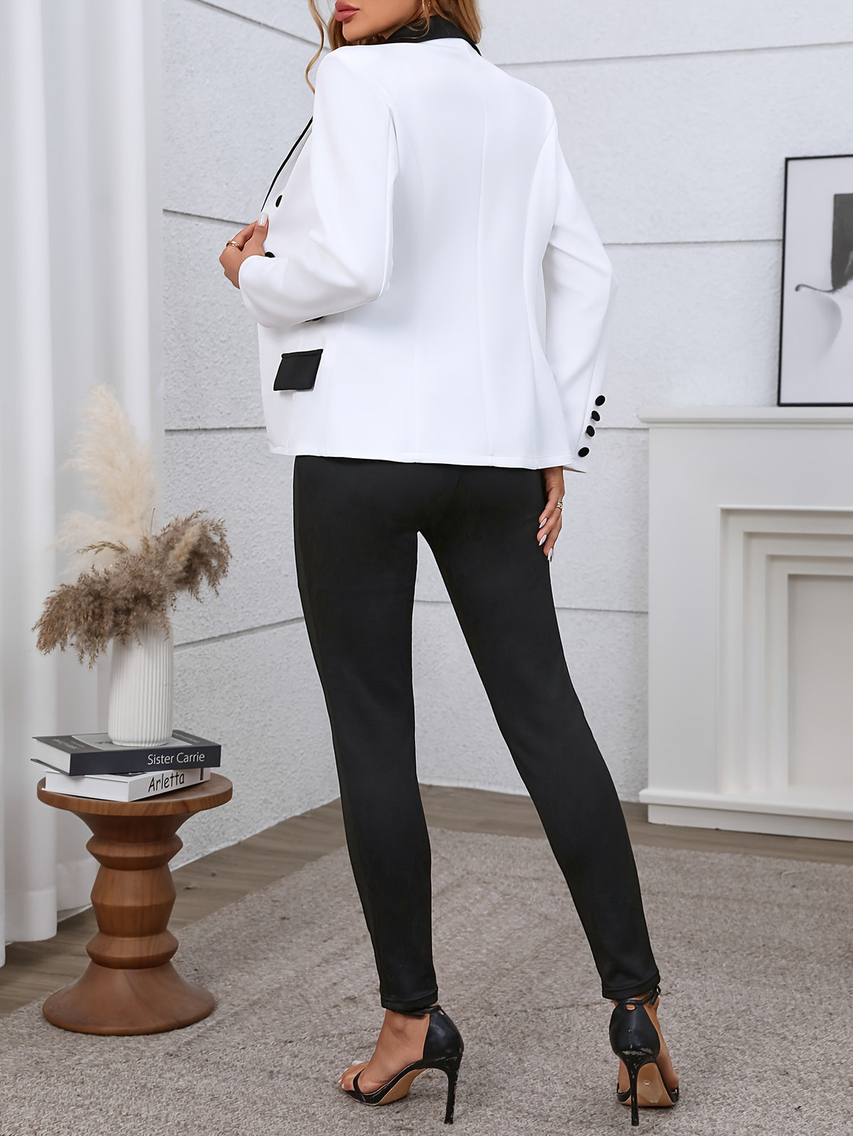 Women's Elegant Patchwork Fashion Suit – Spring/Fall Two-Piece Set