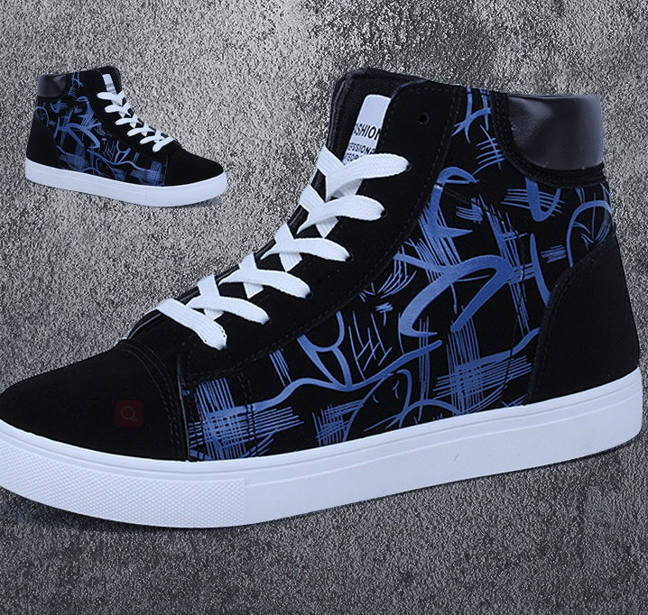 Chaussures montantes Loom & Soul pour hommes, édition coréenne – Baskets décontractées antidérapantes pour toutes les saisons