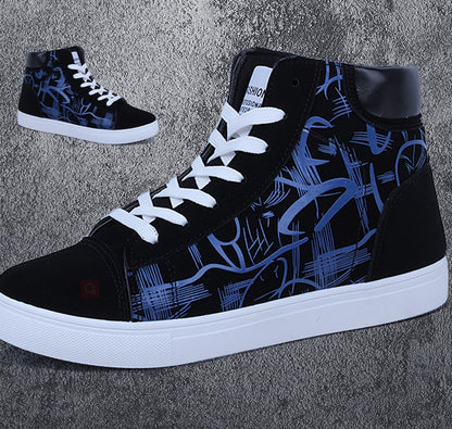 Chaussures montantes Loom & Soul pour hommes, édition coréenne – Baskets décontractées antidérapantes pour toutes les saisons