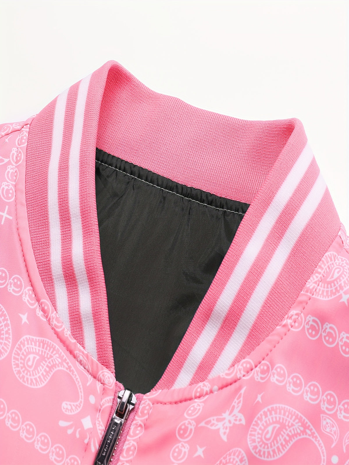 Men’s Paisley Bomber Jacket – Vintage Stand Collar Casual Outerwear
