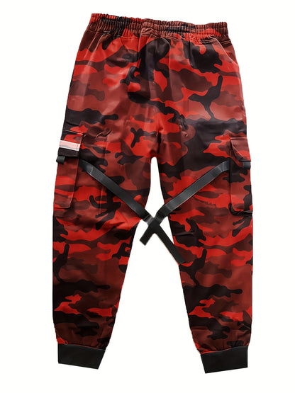 Pantalon Cargo Camouflage Homme – Pantalon de Rue Ample Multi-Poches