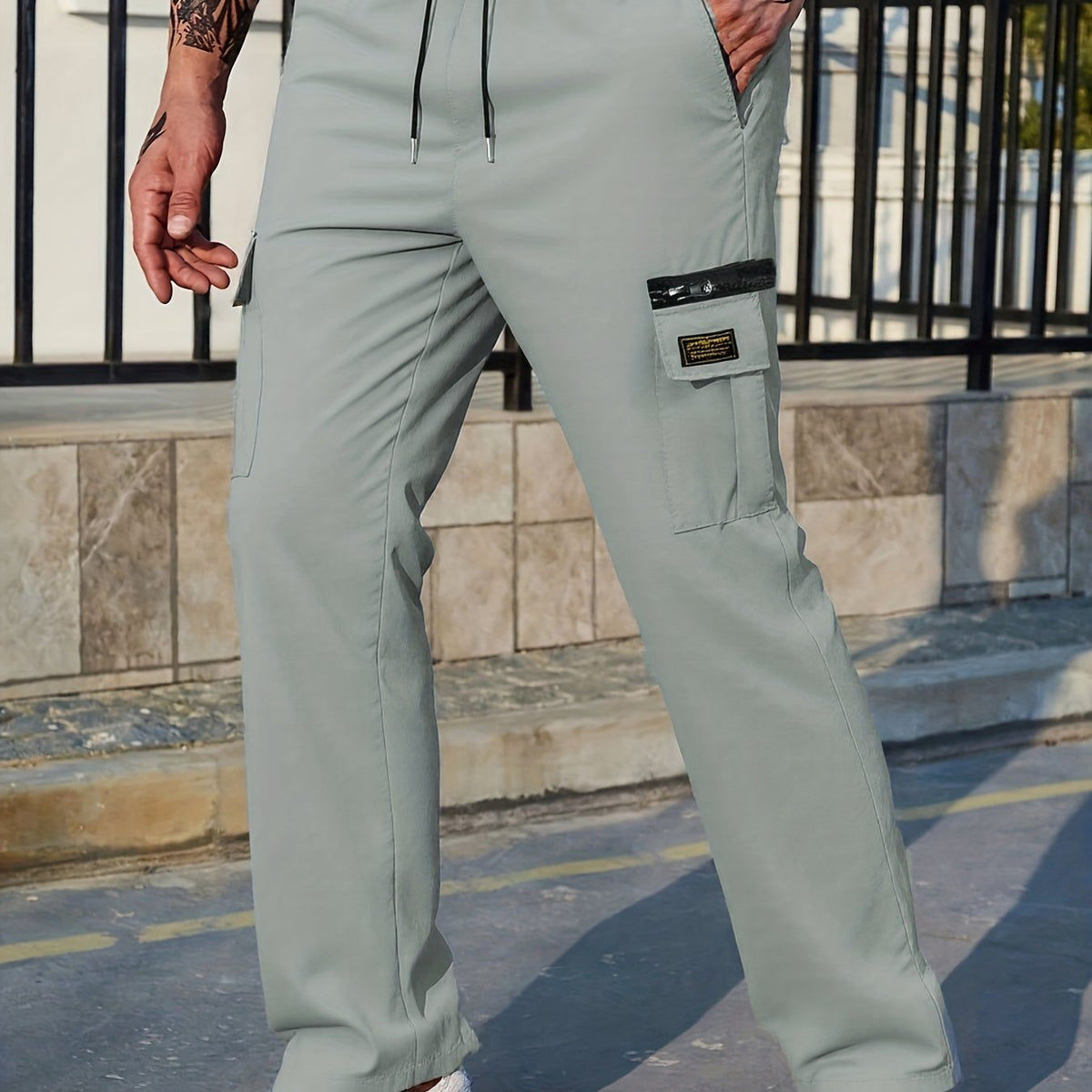 Pantalon cargo pour homme résistant – Coupe ample pour le travail et la randonnée