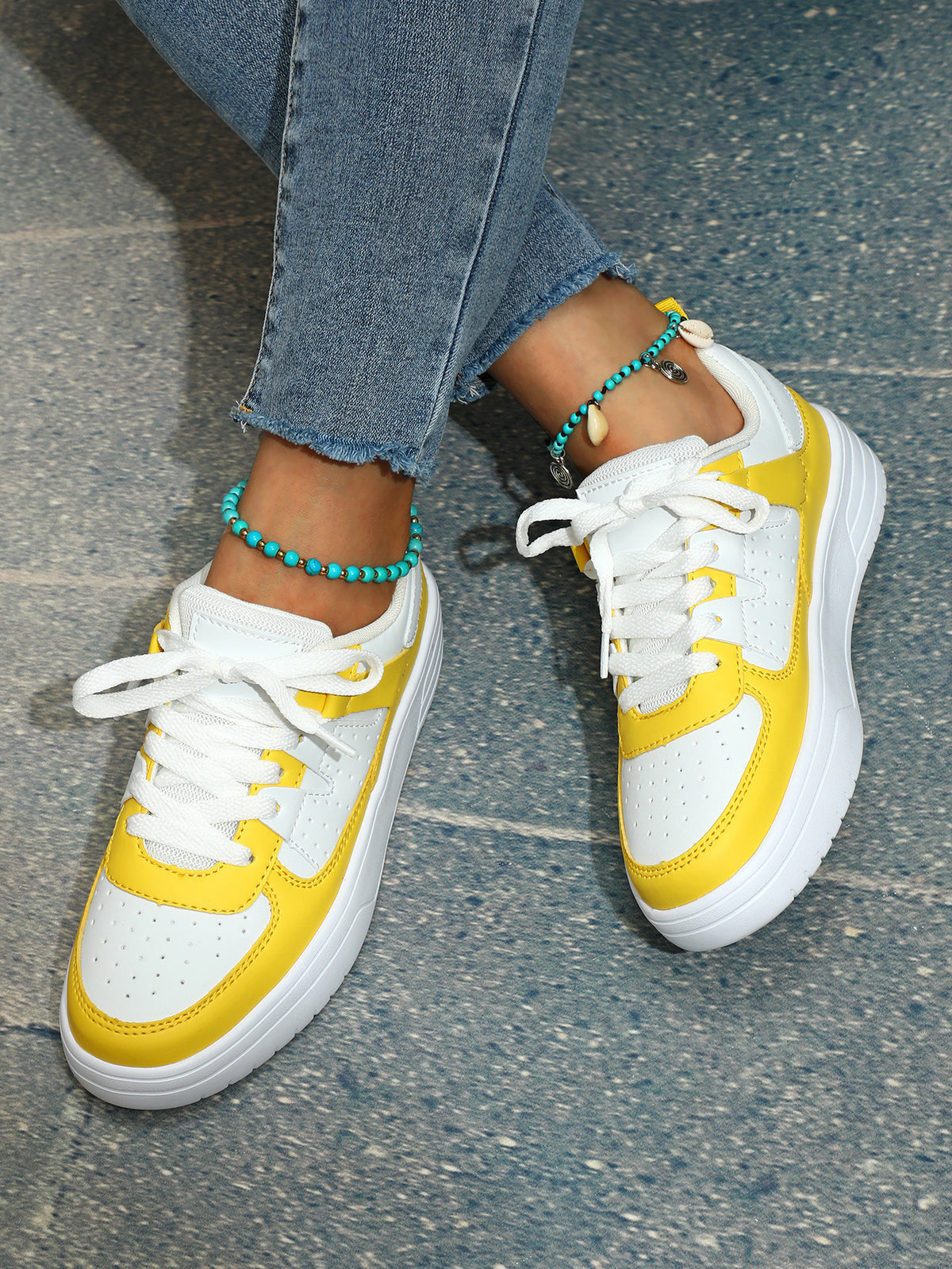 Loom & Soul Baskets plateforme unisexe – Chaussures de sport décontractées antidérapantes de style européen et américain avec semelle souple en EVA