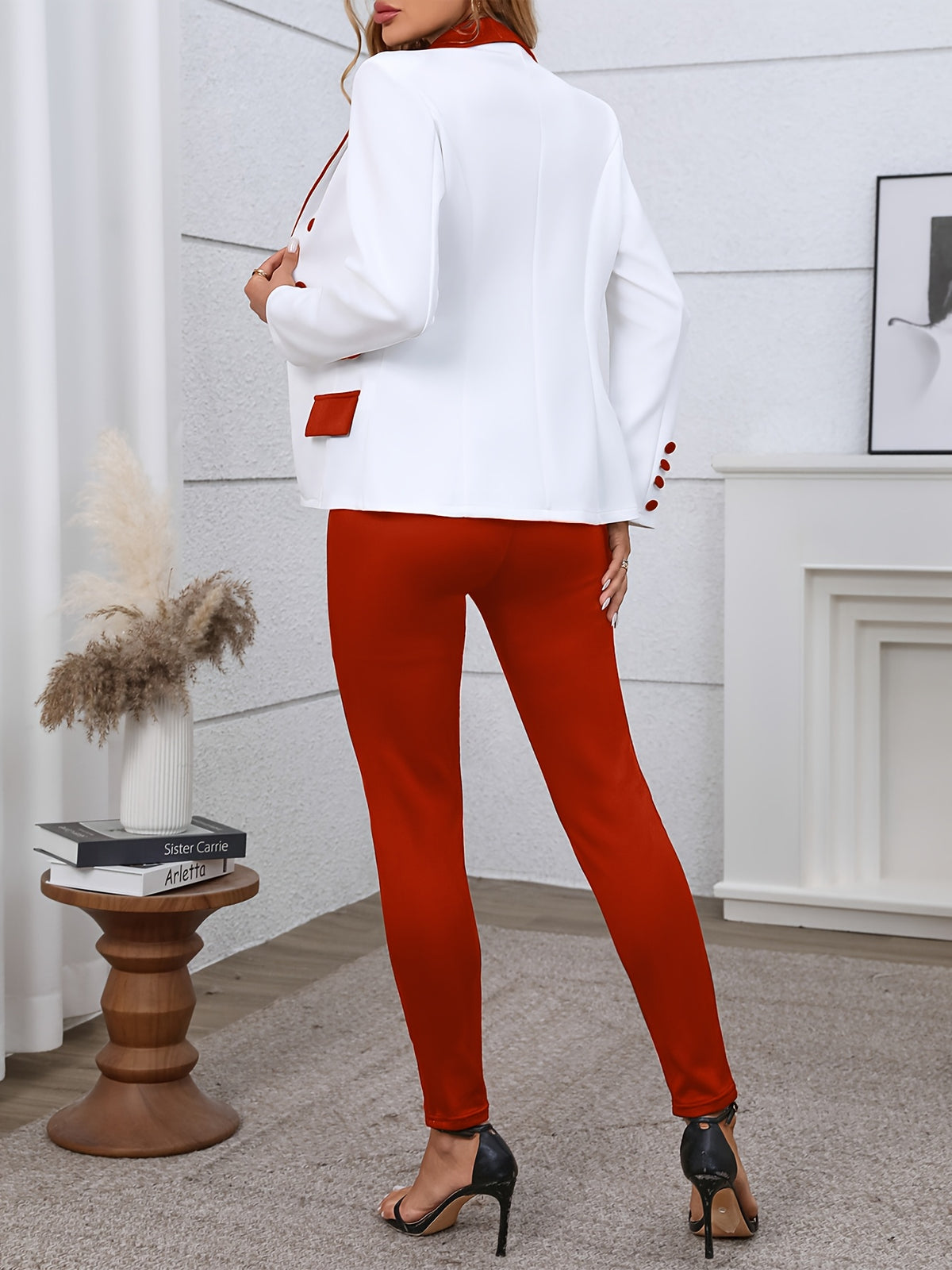 Women's Elegant Patchwork Fashion Suit – Spring/Fall Two-Piece Set