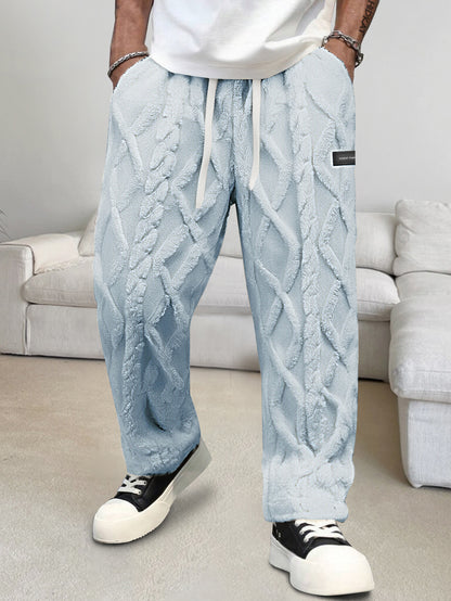 Men’s Fleece-Lined Lounge Pants – Warm Drawstring Winter Comfort