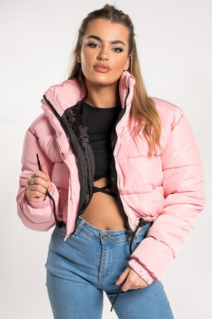 Loom & Soul™ Women’s Down Jacket – Bohemian Short Puffer Coat with Silk-Cotton Fill and Retro Flair